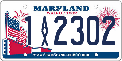 MD license plate 1AX2302