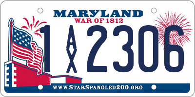 MD license plate 1AX2306