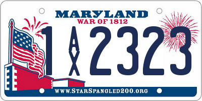 MD license plate 1AX2323