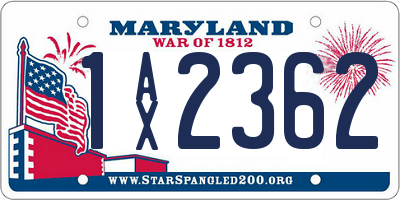 MD license plate 1AX2362