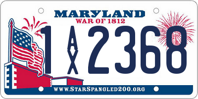 MD license plate 1AX2368