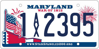 MD license plate 1AX2395