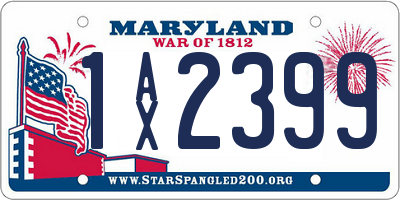 MD license plate 1AX2399