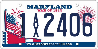 MD license plate 1AX2406