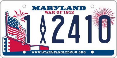 MD license plate 1AX2410