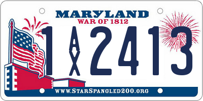 MD license plate 1AX2413