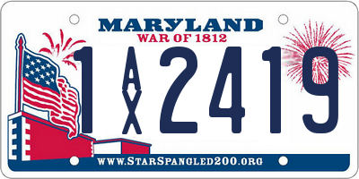 MD license plate 1AX2419