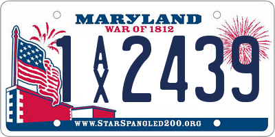 MD license plate 1AX2439