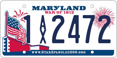 MD license plate 1AX2472