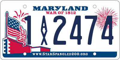 MD license plate 1AX2474