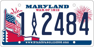MD license plate 1AX2484