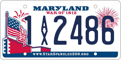 MD license plate 1AX2486