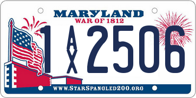 MD license plate 1AX2506