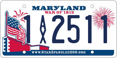 MD license plate 1AX2511