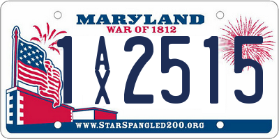 MD license plate 1AX2515