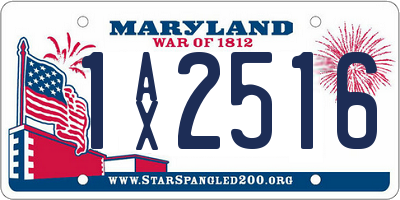 MD license plate 1AX2516