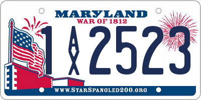 MD license plate 1AX2523