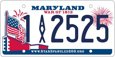 MD license plate 1AX2525