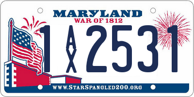 MD license plate 1AX2531