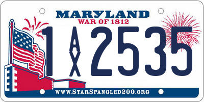 MD license plate 1AX2535