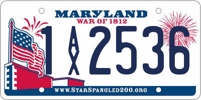 MD license plate 1AX2536