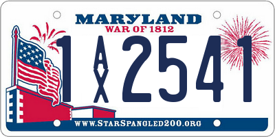 MD license plate 1AX2541
