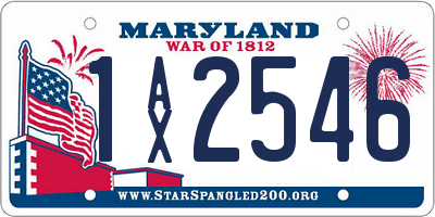 MD license plate 1AX2546