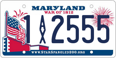 MD license plate 1AX2555