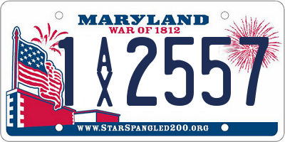 MD license plate 1AX2557