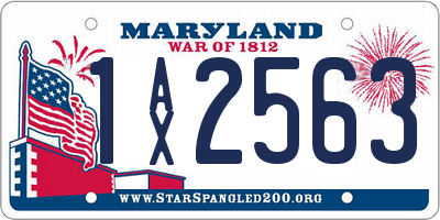 MD license plate 1AX2563