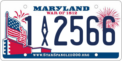 MD license plate 1AX2566