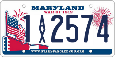 MD license plate 1AX2574