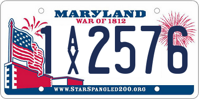 MD license plate 1AX2576