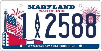 MD license plate 1AX2588