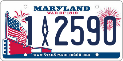 MD license plate 1AX2590