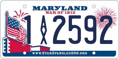 MD license plate 1AX2592