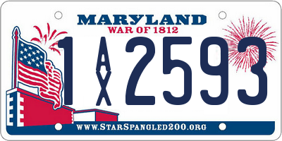 MD license plate 1AX2593