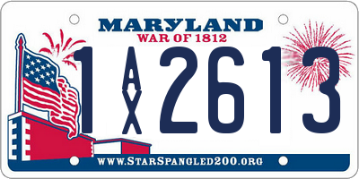 MD license plate 1AX2613