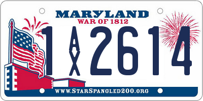 MD license plate 1AX2614