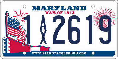 MD license plate 1AX2619