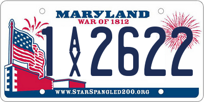 MD license plate 1AX2622