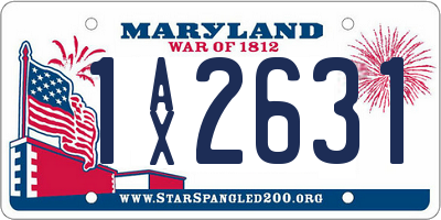 MD license plate 1AX2631