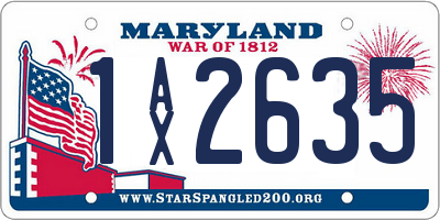 MD license plate 1AX2635