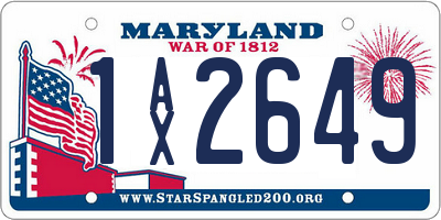 MD license plate 1AX2649