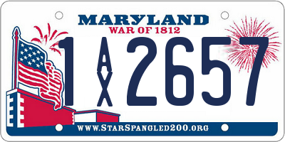 MD license plate 1AX2657