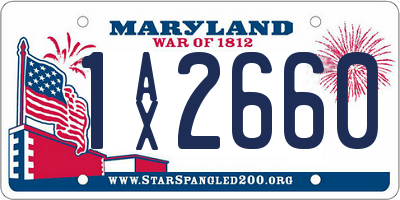 MD license plate 1AX2660