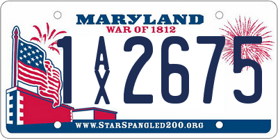 MD license plate 1AX2675