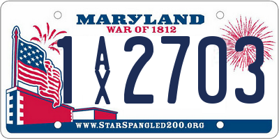 MD license plate 1AX2703