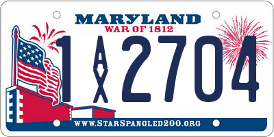 MD license plate 1AX2704