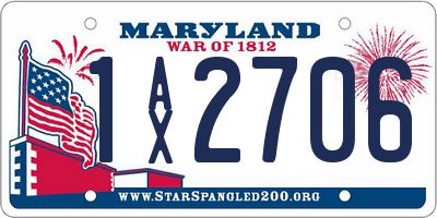 MD license plate 1AX2706